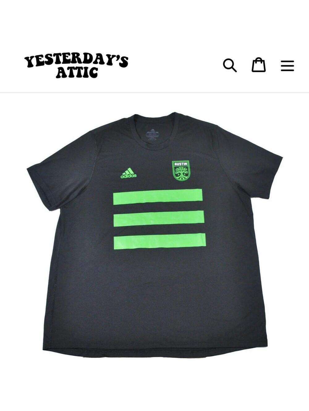 Austin FC Soccer Adidas MLB Black Athletic Shirt Size 2X-Large